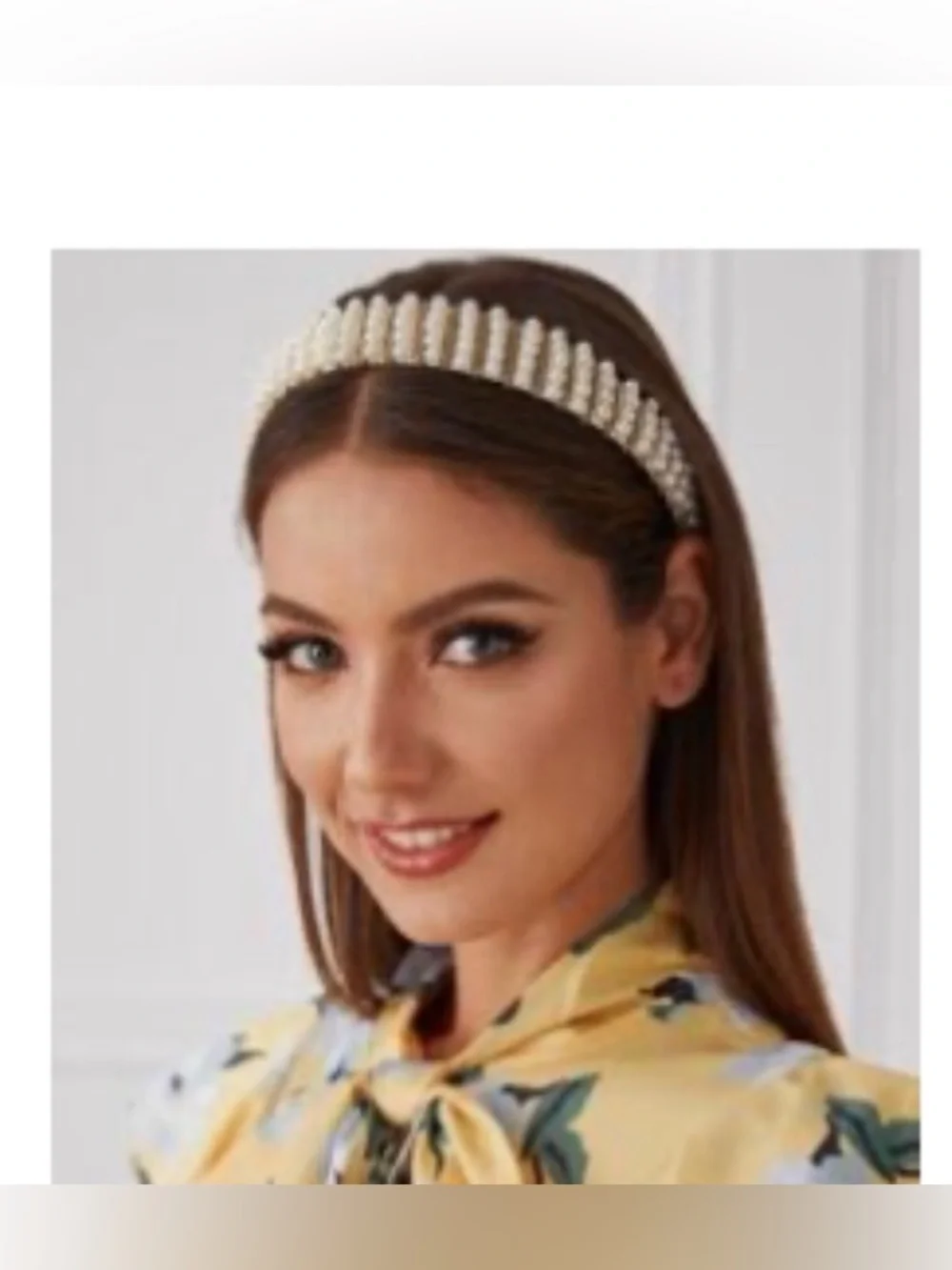 Faux Pearl Bead Headband - Ivory Statement Hair Accessory